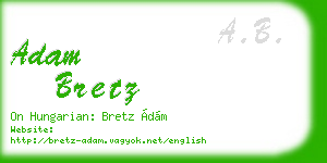 adam bretz business card