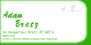 adam bretz business card